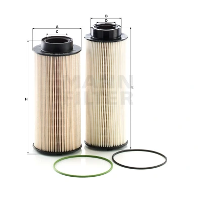 Immagine di MANN FILTER PU 10 003 2 x filtro Carburante Cartuccia con guarnizione SCANIA: P,G,R,T series