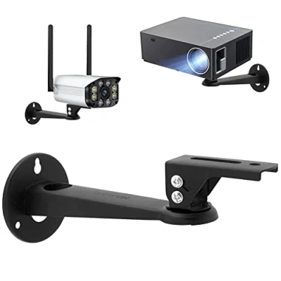 Immagine di Drsn Mini Supporti Proiettori per Parete, 3kg Capacità di Carico 16 20 cm Regolabile Rotazione a 360 Supporto CCTV/Camera/Proiettore/Webcam, Nero