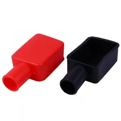 Immagine di 2 Pezzi Copri Terminali Batteri, Coperchio Del Terminale Della Batteria Dell&#039;auto Isolanti e Flessibili Positivo Negativo Rosso Nero Battery Terminal per Auto Bici Elettriche Camion