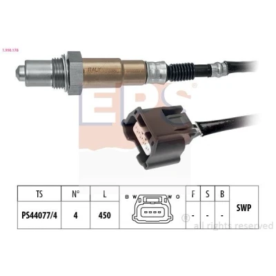 Immagine di EPS 1.998.178 Sonda lambda Made in Italy OE Equivalent riscaldato, planare, Filettatura prelubrificata NISSAN: MICRA 4, Qashqai / Qashqai+2 I