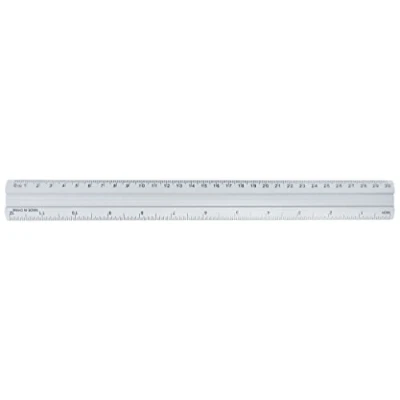 Immagine di Righello in alluminio 30 cm Doppia scala