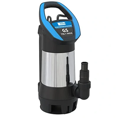 Immagine di Güde 94679 Pompa sommersa per la pulizia dell’acqua GS 750.1 INOX, con sensore regolabile in 4 posizioni, rivestimento acciaio portata 15000 l/h, colore: nero, inossidabile, blu