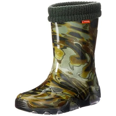 Immagine di demar. Twister Lux Stivali di Gomma Imbottiti per Bambini, Multicolore (Pfauenfeder), 22/23 EU