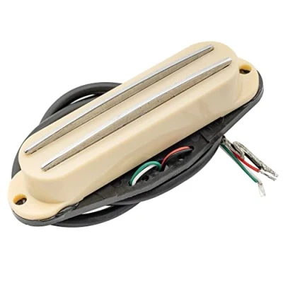 Immagine di Musiclily Dual Hot Rail High Output Chitarra Pick Up Humbucker Formato Single Coil per Fender Squier Strat, Cromato