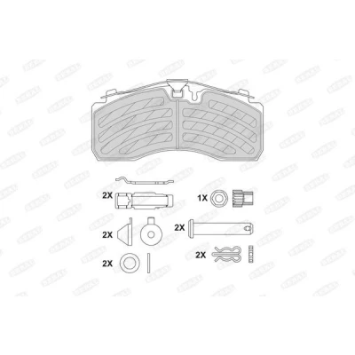 Immagine di BERAL BCV29257TK Kit pastiglie freno Predisposto per contatto segnalazione usura con accessori