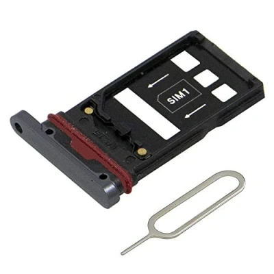 Immagine di MMOBIEL Doppio Vassoio Carta Sim Compatibile con Huawei Mate 20 Pro 2018 Porta Scheda Inclusa guarnizione di gomma e Pin Nero