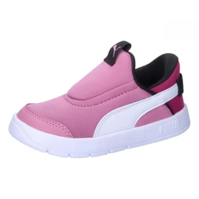 Immagine di Puma Courtflex V3 EASE IN Unisex Scarpe da allenamento per bambini, Taglia: 21, Mauved out/white Finta pelle / tessuto