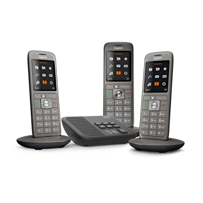 Immagine di Gigaset CL660A Trio Analog/DECT telephone Identificatore di chiamata Grigio [Versione Francia]