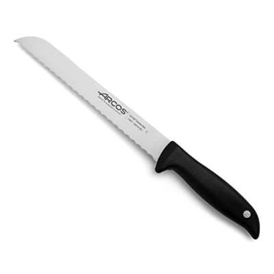 Immagine di Arcos Serie Menorca Coltello Pane Lama Acciaio Inossidabile Nitrum 200 mm Manico Polipropilene Colore Nero