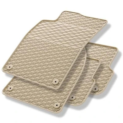 Immagine di Mossa Tappetini auto in gomma compatibili con Audi A4 B8 (2007 2015) tappeti beige