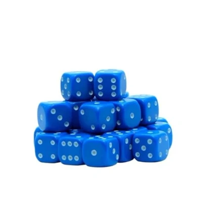 Immagine di Warlord Games Set di 30 dadi D6 a sei facce, 10 mm, classici (blu)