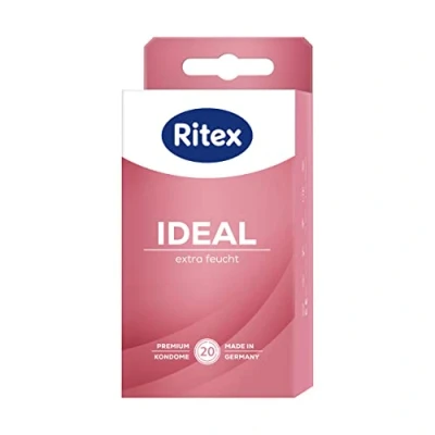 Immagine di Ritex Ideal 20 Preservativi Extra umidi &amp; delicati per una scorrevolezza perfetta Made in Germany