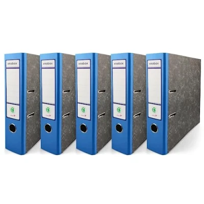 Immagine di Netuno 5 raccoglitori ad anelli a4 blu registratori a leva con carte dorso 7,5 cm documenti grandi faldoni portadocumenti classificatori per ufficio casa