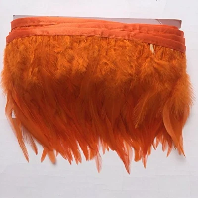 Immagine di Sowder, bordo sfrangiato con piume per abiti e decorazioni, confezione da 4,6 m Orange