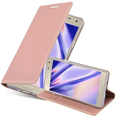 Immagine di Cadorabo Custodia Libro per Samsung Galaxy A5 2015 in CLASSY ORO ROSA con Vani di Carte, Funzione Stand e Chiusura Magnetica Portafoglio Cover Case Wallet Book Etui Protezione