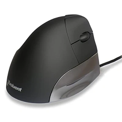 Immagine di Evoluent Vertical Mouse Standard Right VMSR Ergonomico USB Ottico Nero 2 Tasti