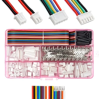 Immagine di elechawk XH Kit di connettori da 2,54 mm e cavi a nastro, compatibili con JST 2/3/4/5/6/7/8 alloggiamento pin femmina