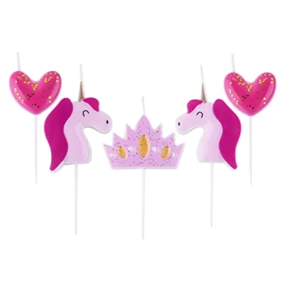 Immagine di PME Set di Candele a Tema Principessa, Confezione da 5
