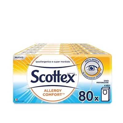 Immagine di Scottex Pocket Allergy, Confezione da 80 Pacchetti di Fazzoletti (8x10)