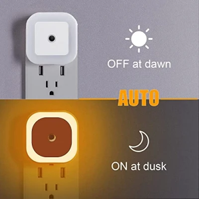 Immagine di (3 Pezzi)LED Luce notturna presa con Sensore di Luce,luce per bambini,luce da notte Crepuscolare,per Camere Letto/Soggiorno/Bagno/Corridoio/Cucina/Scale (Calda）