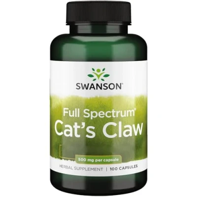 Immagine di Swanson Cat&#039;s Claw, (Artiglio di gatto), 500mg, 120 capsule, altamente dosato, Testato in Laboratorio, Senza Soia, Glutine, Non OGM