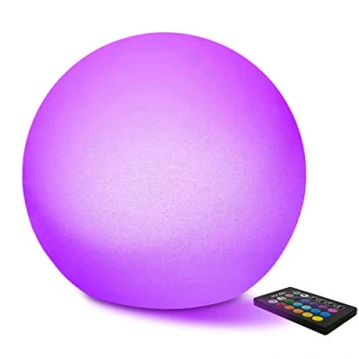 Immagine di Mr.Go 35cm LED Sfera Luminosa Giardino, Impermeabile Palla Lampada Esterna Decorativa Luce con 16 Colori, Rgb Colore Cambiamento e Telecomando, Notturna Ricaricabile per Illuminazione Casa