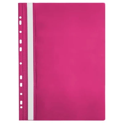 Immagine di Netuno 1x cartella ad aghi rosa formato a4 con fori cartellina in polipropilene colorato portadocumenti plastica colorata copertina frontale trasparente report file
