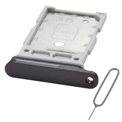 Immagine di MMOBIEL Vassoio Porta Scheda Dual SIM Compatibile con Samsung Galaxy S24 / Plus Sostituzione Supporto Doppia Incl. Estrattore e Anello di Gomma Impermeabile Nero