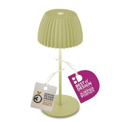 Immagine di Briloner Lampada LED da tavolo a batteria Brilo unplugged Riffle, 20 cm, verde