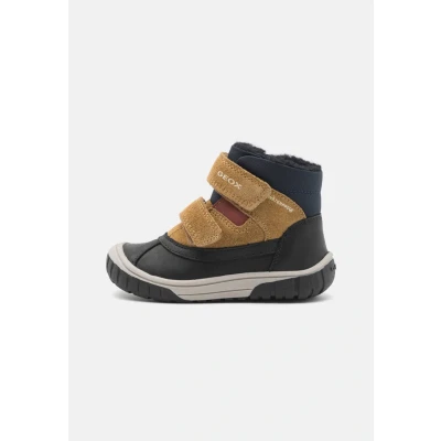 Immagine di Geox OMAR BOY WPF Stivali da neve per bambini, Taglia: 21, Black/curry Pelle e tessuto