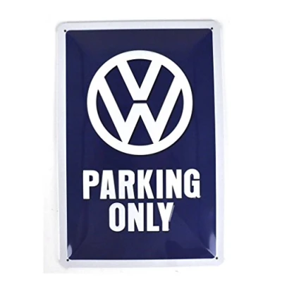 Immagine di Nostalgic Art Targa Vintage Volkswagen VW Parking Only Idea Regalo per Amanti di Accessori Auto, in Metallo, Design Retro, 20 x 30 cm