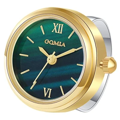 Immagine di JewelryWe Orologio da dito uomo e donna con elastico rotondo al quarzo, Anello Stile Semplice, Colore Scelta,Regalo per Natale