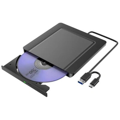 Immagine di Umaniy Lettore DVD CD Esterno per PC Portatile, Supersottile Masterizzatore CD/DVD +/ RW Drive ROM Unità Esterne Windows 11/10/8.1/7/XP/Vista/Linux/MacOS/Linux/Laptop/Desktop