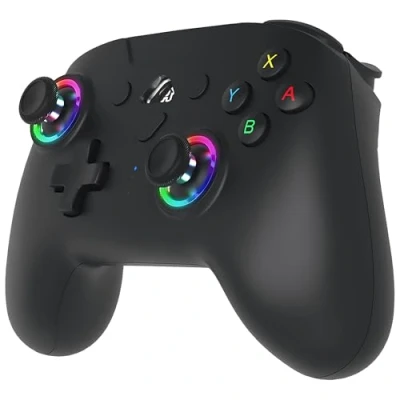 Immagine di Subsonic Joystick senza fili per Switch / oled Wireless controller bluetooth con LED, vibrazione e giroscopio Nero