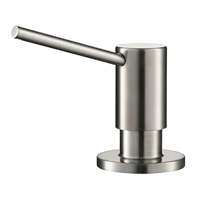Immagine di KRAUS Dispenser per sapone o lozioni da cucina senza macchie con bottiglia di grande capacità 500 ml e pompa in ottone acciaio inossidabile All Brite