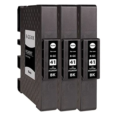 Immagine di Supply Guy 3 cartucce compatibile con Ricoh GC 41 BK Nero per Aficio SG2100n SG3100Series SG3100snw SG3110dn SG3110dnw SG3110n SG3110 Series sfnw SG3120Bsf