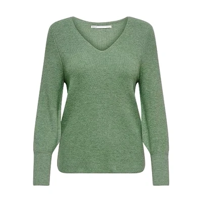 Immagine di ONLY Maglione a maglia lungo con scollo V, Kale Melange, L