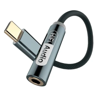 Immagine di YISH Adattatore USB C Jack 3.5mm：Adattatore Cuffie Type a 3.5mm Compatibile con iPhone 16/16Pro/15 Pro Max/15 Plus Samsung Galaxy S25/S24/S23 Xiaomi 9/8 iPad Google Pixel 8/7