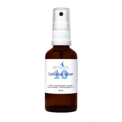 Immagine di argentum plus Argento Colloidale 10ppm spray da 50ml in vetro ambrato