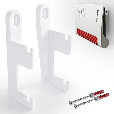 Immagine di MOBILEFOX Supporto da parete Ethernet adatto per FritzBox 7590 7530 7510 Router Modem