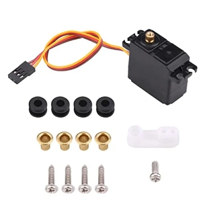 Immagine di Oumefar Accessorio per Telecomando Servo Impermeabile con Ingranaggi in Metallo da 2,2 kg Auto RC 1/16 1/14 1/12