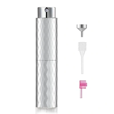 Immagine di Toureal 8ml Spruzzino Profumo Ricaricabile, Vaporizzatore da Viaggio, Atomizzatore Nebulizzatore Profumo, Bottiglie Porta Spray (Argento Lucido)