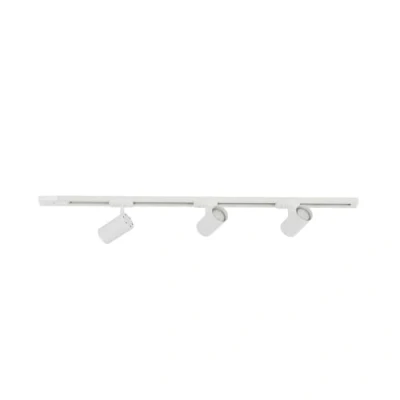 Immagine di Lampada a binario &#039;Linaro&#039; dimmerabile (Moderno) colore Bianco, in Metallo ad es. Soggiorno &amp; Sala da pranzo (3 luci, GU10) di Lindby monofase, faretti su
