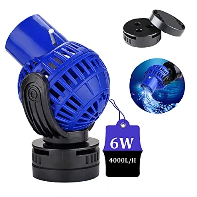 Immagine di EXLECO Pompa di Movimento Acquario JVP 130 Flusso 4000L/H 6W Circolazione Wave Maker ad Onda Nessun Rumore, Rotazione a 360 per Acquari d&#039;Acqua Dolce e Salata 60 80 cm