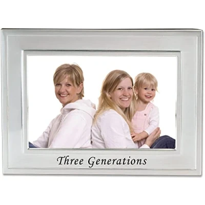 Immagine di Lawrence Frames Sentiments Collection, Brushed Metal 4 by 6 Cornice, Silver,