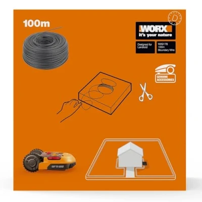 Immagine di Worx WA0178 Filo perimetrale, lunghezza 100 mt. per Robot rasaerba Landroid,colore nero