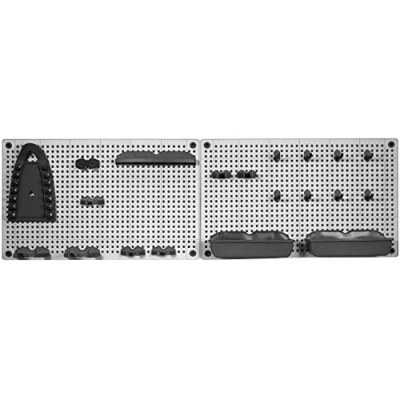 Immagine di Keter Kit 2 Griglie Porta Oggetti Con 20 Accessori (2X) 50X7X31H Grigio