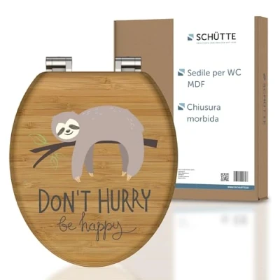 Immagine di Schütte 80195 A NO Hurry Meccanismo di chiusura rallentata, con anima in legno motivo (carico massimo del sedile WC 150 kg), colore