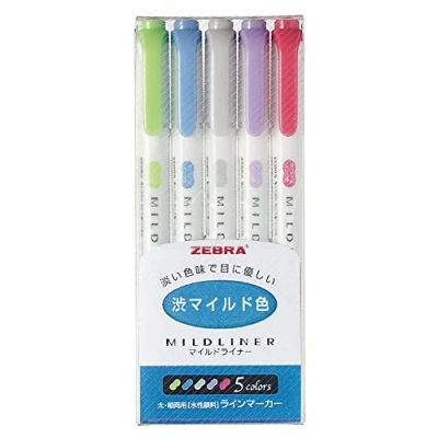 Immagine di Zebra MILDLINER WKT7 5C NC NC5 set astringency di evidenziatori, colori tenui