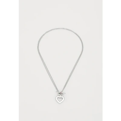 Immagine di Tommy Hilfiger Toggle Heart Collana silvercoloured, Donna, Taglia: One Size, Silver coloured